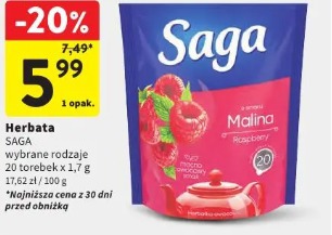 Herbata SAGA wybrane rodzaje