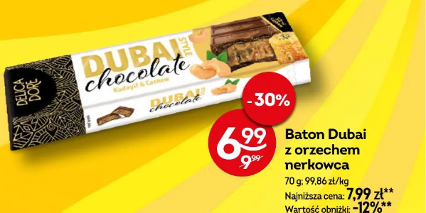 Baton Dubai z orzechem nerkowca