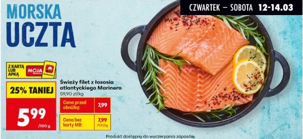 Świeży filet z łososia atlantyckiego Marinero