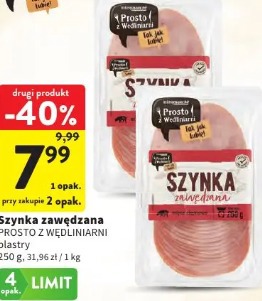 Szynka zawędzana Prosto z Wędlinarni plastry