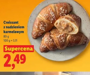 Croissant z nadzieniem karmelowym