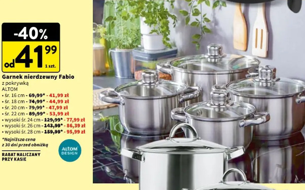 Altom garnek nierdzewny Fabio ALTOM
