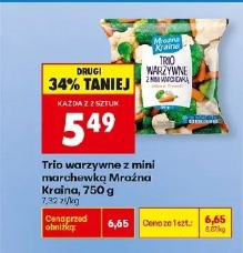 Trio warzywne z mini marchewką Mrożna Kraina
