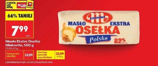 Masło Ekstra Osełka Mlekovita