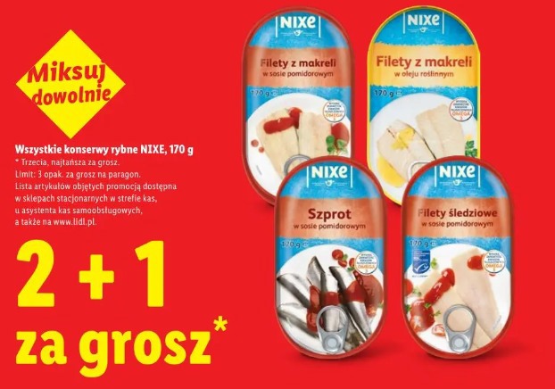 Wszystkie konserwy rybne NIXE