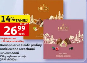 Bombonierka Heidi: praliny nadziewane orzechami lub owocami