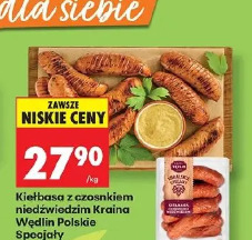 Kiełbasa z czosnkiem niedźwiedzim Kraina Wędlin Polskie Specjały