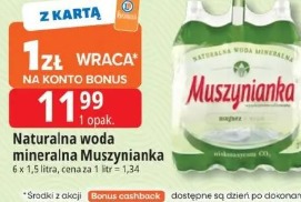 Naturalna woda mineralna Muszynianka