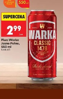 Warka Classic piwo Jasne Pełne