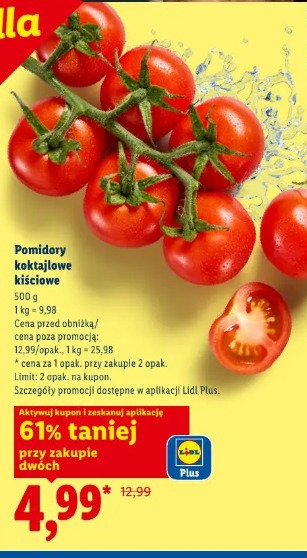 Pomidory koktajlowe kiściowe