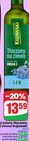 Olej lniany tłoczony na zimno Kujawski