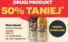 Piwo Kozel drugi produkt 50% taniej