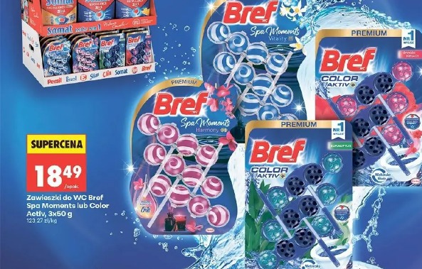Zawieszki do WC Bref Spa Moments lub Color Aktiv