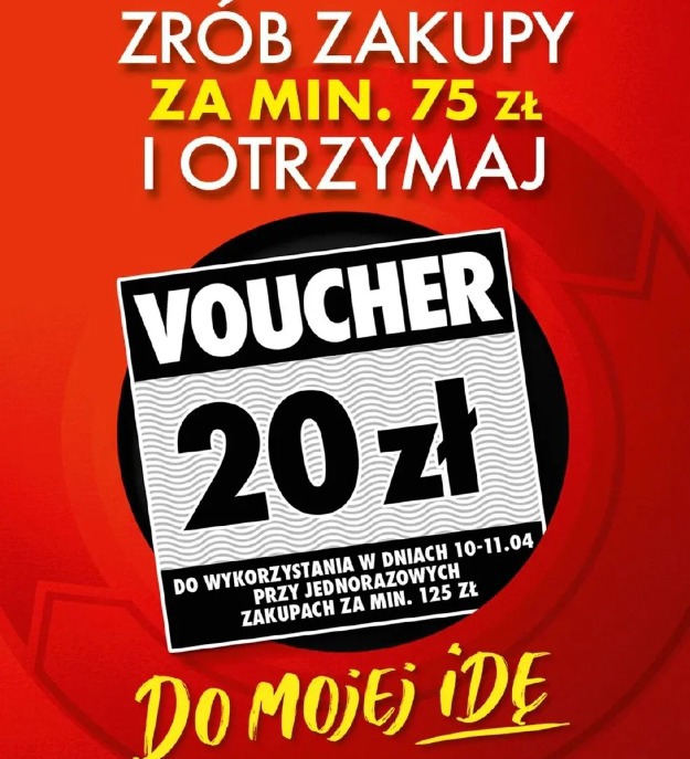 Voucher 20 zł przy zakupach za min. 75 zł