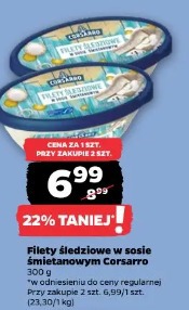 Filety śledziowe w sosie śmietanowym Corsarro