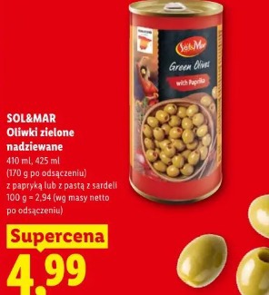 Sol&Mar Oliwki zielone nadziewane
