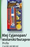 Klej cyjanopan/stolarski/butapren Profix