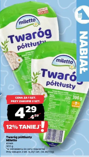 Twaróg półtłusty Miletto