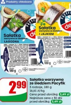 Sałatka warzywna ze śledziem łagodna Dega