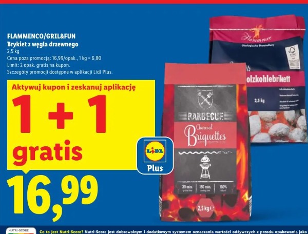 Flammenco/Gril&Fun Brykiet z węgla drzewnego