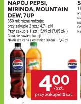 Napój Pepsi, Mirinda, Mountain Dew, 7up