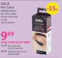Delia Pro Color żelowa henna do brwi i rzęs, różne odcienie