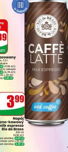 Napój mleczno-kawowy milk espresso Rio de Brass