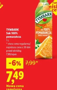 Tymbark Sok 100% pomarańcza