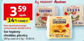 Ser topiony cheddar, plastry