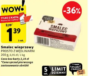 Smalec wieprzowy PROSTO Z WĘDLINIARNI