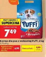 Karma dla psa z wołowiną Puffi