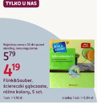 Flink&Sauber, ściereczki gąbczaste, różne kolory