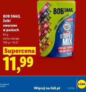 Bob Snail Żelki owocowe w paskach