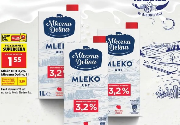 Mleko UHT 3,2% Mleczna Dolina
