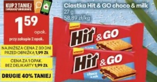 Ciastka Hit & GO choco & milk
