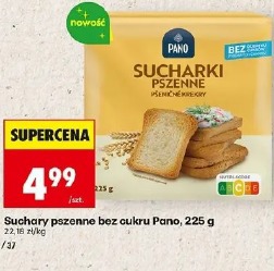 Sucharki pszenne bez cukru Pano