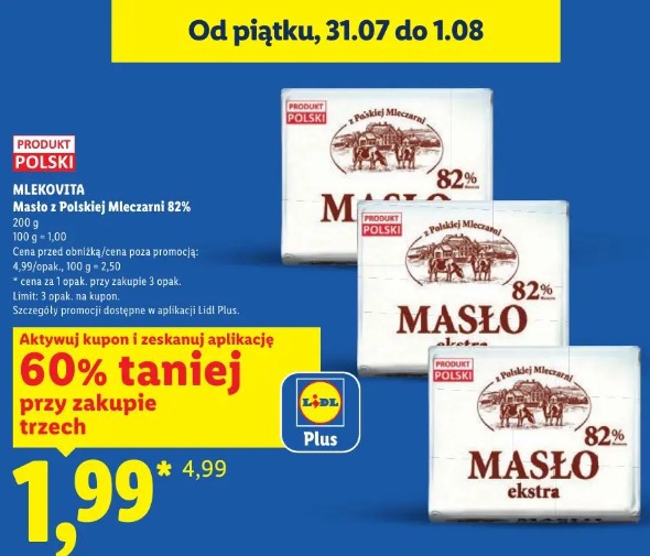 Masło z Polskiej Mleczarni 82% Mlekovita