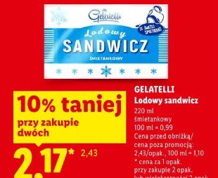 Gelatelli Lodowy sandwicz śmietankowy