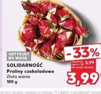 Solidarność Praliny czekoladowe Złota wiśnia