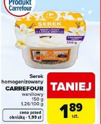 Serek homogenizowany waniliowy Carrefour