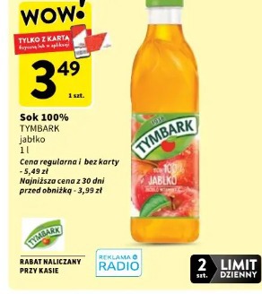 Sok 100% Tymbark jabłko