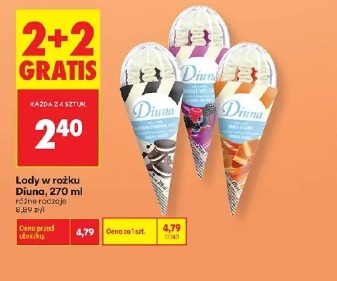Lody w rożku Diuna, 270 ml