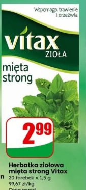 Herbatka ziołowa mięta strong Vitax