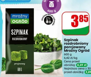 Szpinak rozdrobniony porcjowany Mroźny Ogród