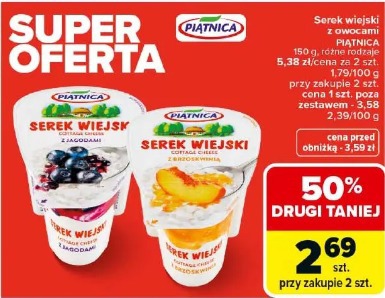 Serek wiejski z owocami Piątnica różne rodzaje