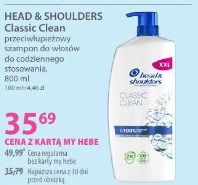 Head & Shoulders Classic Clean przeciwłupieżowy szampon do włosów codziennego stosowania