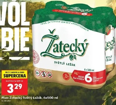 Piwo Žatecký Světlý Ležák