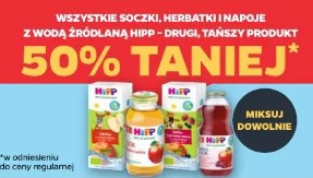 Soki, herbatki i napoje z wodą źródlaną Hipp