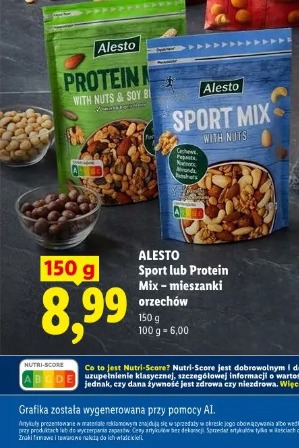 Alesto Sport lub Protein Mix – mieszanki orzechów