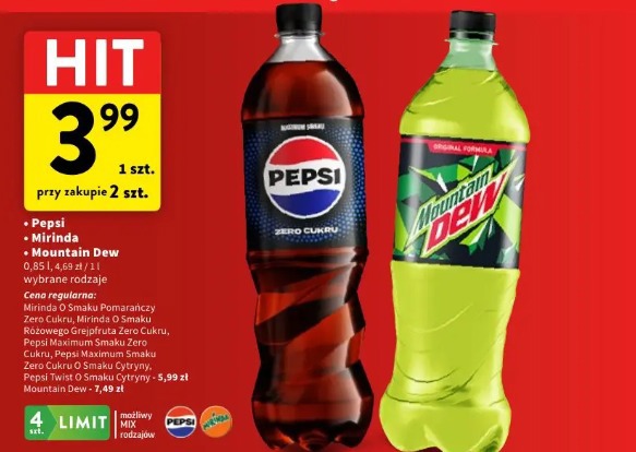 Pepsi, Mirinda, Mountain Dew